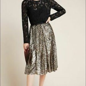 NWT Gold sequin midi skirt from Anthropologie